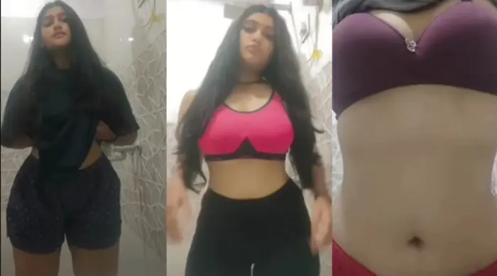 Sexy Girl Pressing Her Boobs HD MMS